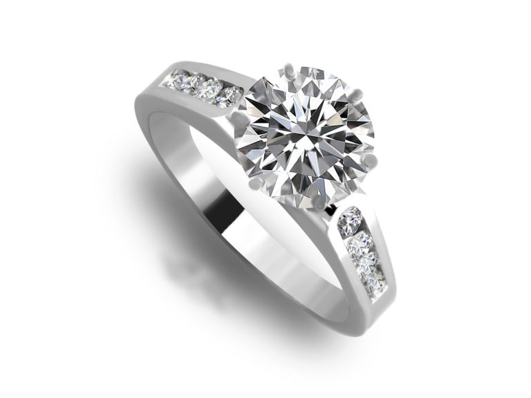 engagement diamond ladies center stone ring