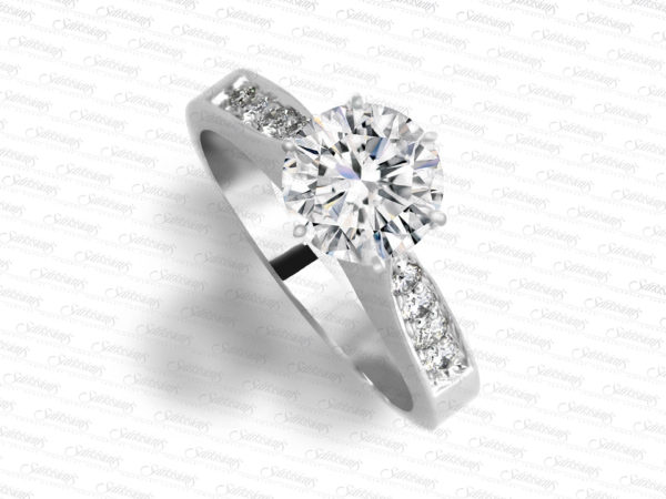 Center diamond Engagement ring