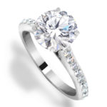 Center diamond engagement ring