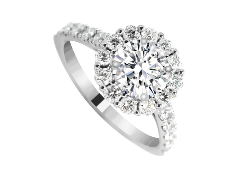 engagement ring diamond center