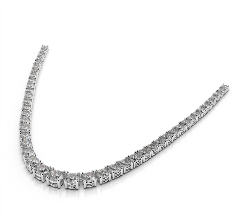Tennis Diamond Necklace Set