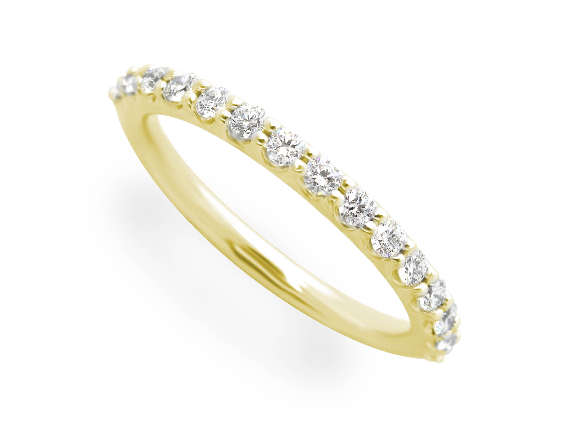 15 Diamond  Yellow Gold Ladies Wedding  Anniversary  Ring  