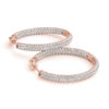 DIamond Hoop Earrings Rose GOld ER41022Y.-5
