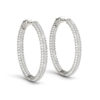 DIamond Hoop Earrings Rose GOld ER41022Y.-5-6