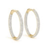 DIamond Hoop Earrings Yellow GOld ER41022Y
