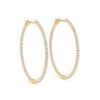 DIamond Hoop Earrings Yellow Gold 41008