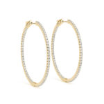 DIamond Hoop Earrings Yellow Gold 41008