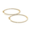 DIamond Hoop Earrings Yellow Gold 41008-1