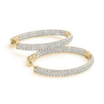 DIamonds Hoop Oval Earrings er41023-4-98