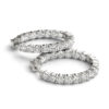 Diamond Hoop Earrings White Gold White ER41007-3