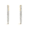Diamond Hoopd Earrings Yellow Gold 41024-4