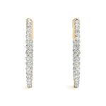 Diamond Hoopd Earrings Yellow Gold 41024-4