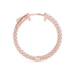 Diamond Hoopd Earrings pink Gold-4