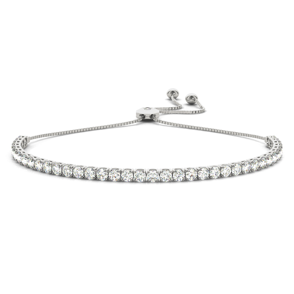 In Line Adjustable Tennis Diamond Bracelet 3.63 Carats, Gold ...