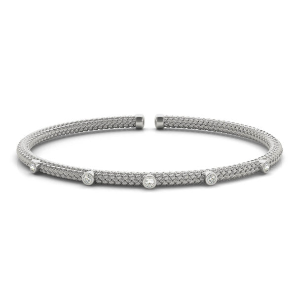 Italian Made Diamond Bangle Bracelet BR70521-2