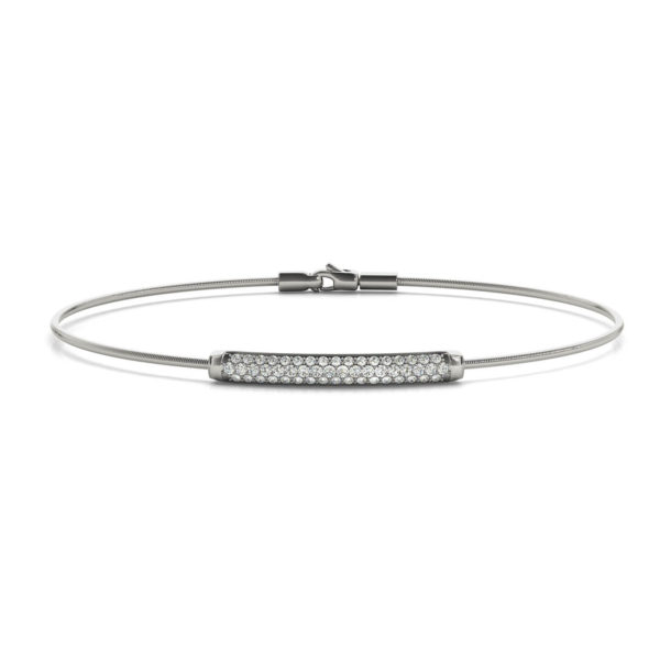 Italian Made Diamond Bangle Bracelet br70494-1