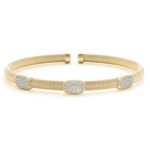 Italian made diamond bangle bracelet br70533