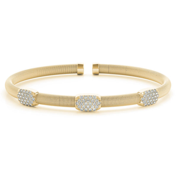 Italian made diamond bangle bracelet br70533