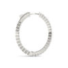 Modern DIamond Hoop Earring White Gold 41020-1