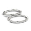 Modern DIamond Hoop Earring White Gold 41020-2