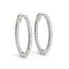Modern DIamond Hoop Earring White Gold 41020-5