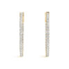 Modern DIamond Hoop Earring Yellow Gold 41020.alt