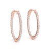 Modern Diamond Hoop Earrings ROse Gold 41025
