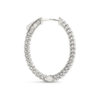 Modern Diamond Hoop Earrings White Gold 41025