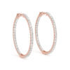 Rose Gold Diamond Hoop Earrings