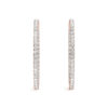Rose Gold Diamond Hoop Earrings-6