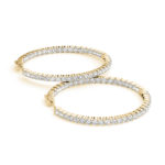 Yellow Gold Diamond Earrings ER41018-1--3