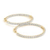 Yellow Gold Diamond Hoop Earrings-5