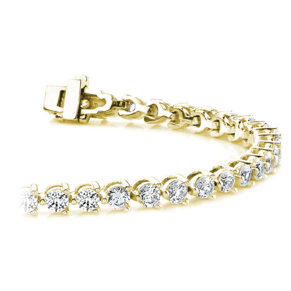 diamond bracelet Tennis bracelet total carat weight LB-4 yellow gold -1