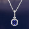Gemstone Halo Pendant pn708-1-6