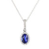 Oval Center Halo Diamond or Gemstone Pendant PN712-6