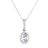 Oval Center Halo Diamond or Gemstone Pendant PN712-8