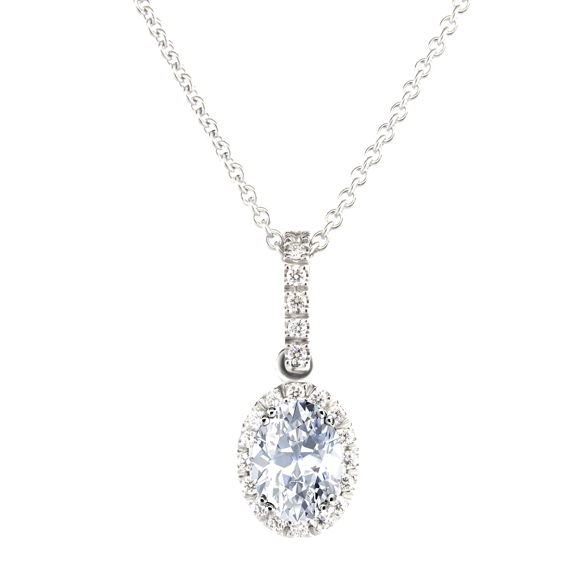 Gems One Diamond Heart Halo Pendant 121841 - Sami Fine Jewelry