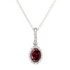 Oval Center Halo Diamond or Gemstone Pendant PN712-9
