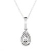 Pear SHape Gemstone and DIamond Halo Pendant PN720-4