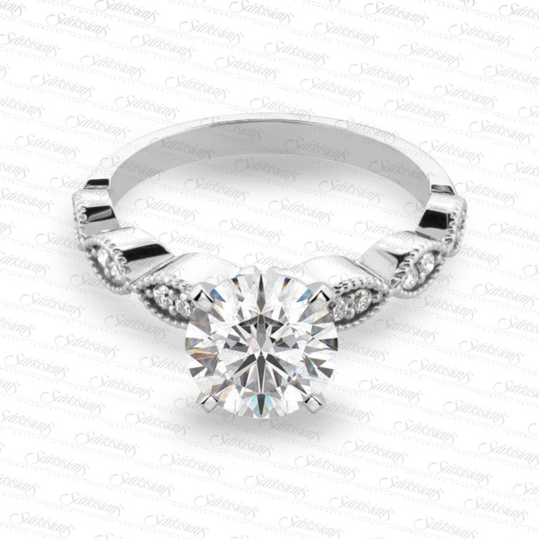 Center diamond Engagement ring LR8401-1