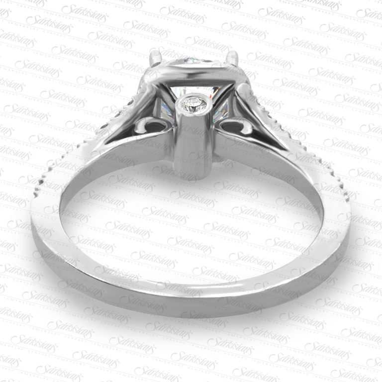 Cushion Halo Engagement ring LR8233-3
