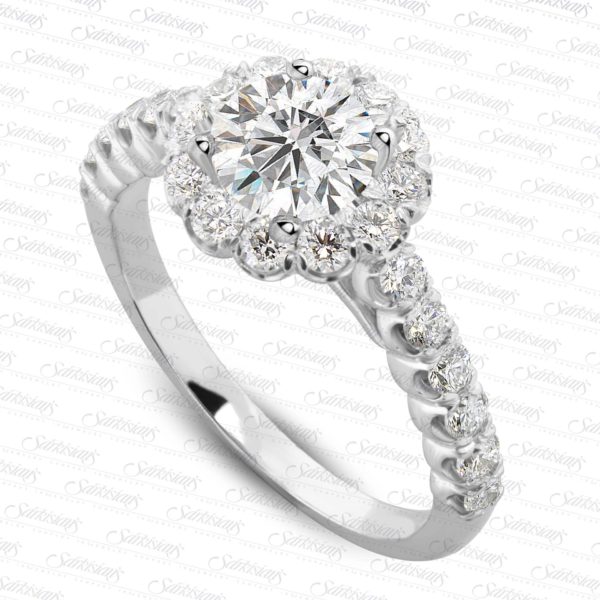 Diamond Engagement Halo RIng LR8357-1