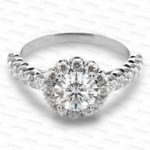 Diamond Engagement Halo RIng LR8357