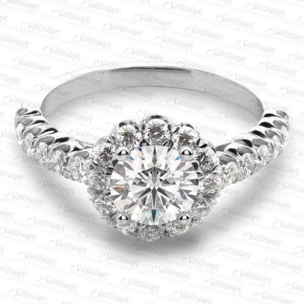 Diamond Engagement Halo RIng LR8357