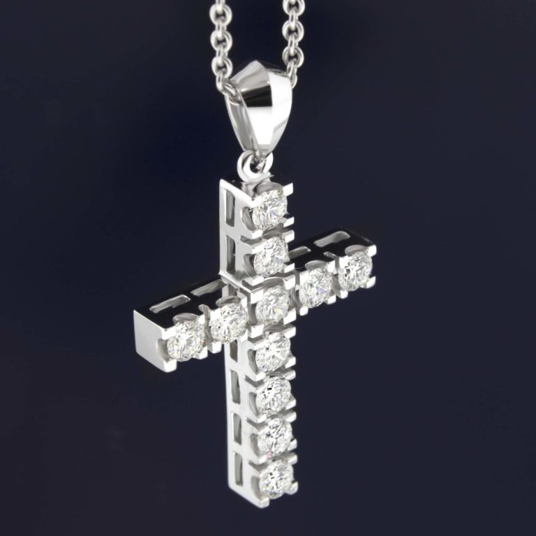 Diamond cross pendant PN543