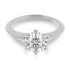 Engagement solitaire modern cenr diamond ring