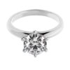 SOlitaire six prong ring gold and platinum