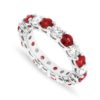 Genuine ruby and diamond eternity ring LR7550