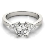 Trilliant Diamond Engagement Thgree Stone RIng