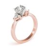 Trilliant Diamond Engagement Thgree Stone RIng